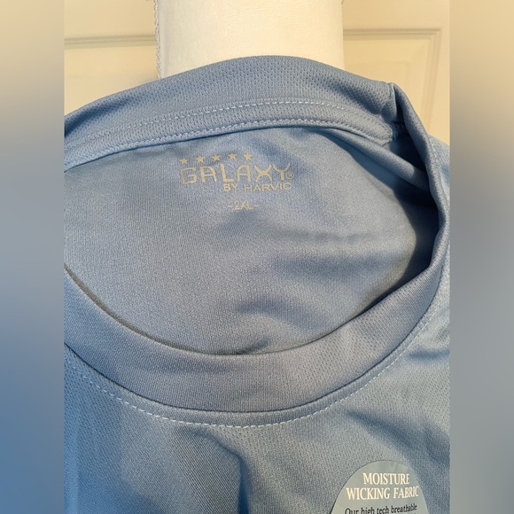 Galaxy By Harvic Athletic Moisture Wicking Fabric Blue Men’s Tank Top XXL - Picture 8 of 10